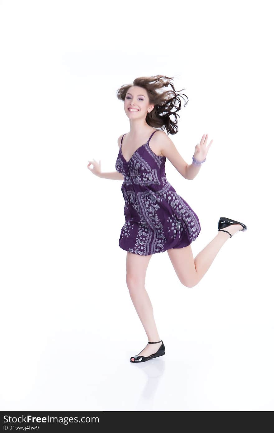 Young Woman Jumping