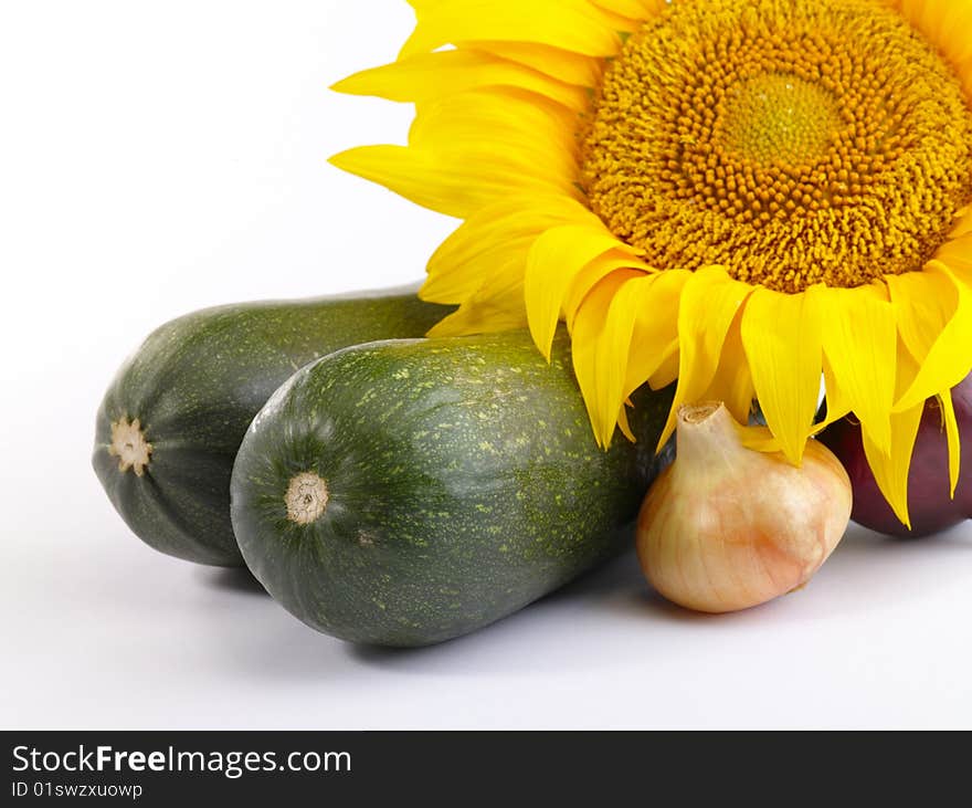 Fresh tasty vegetables still-life. Is not isolated image