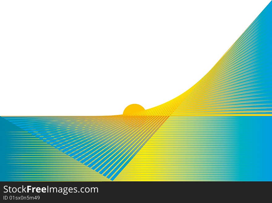 Background compact of waveform and circle