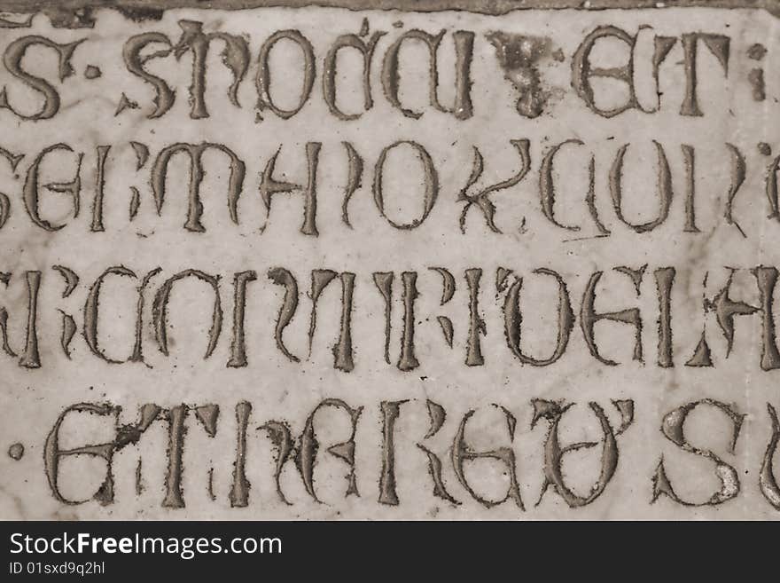 Medieval Latin Catholic Inscription