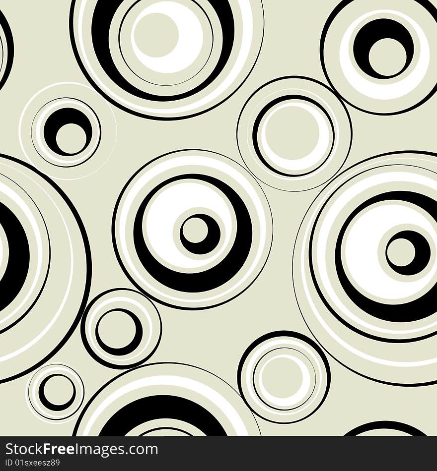 Seamless background from circles.Vector.