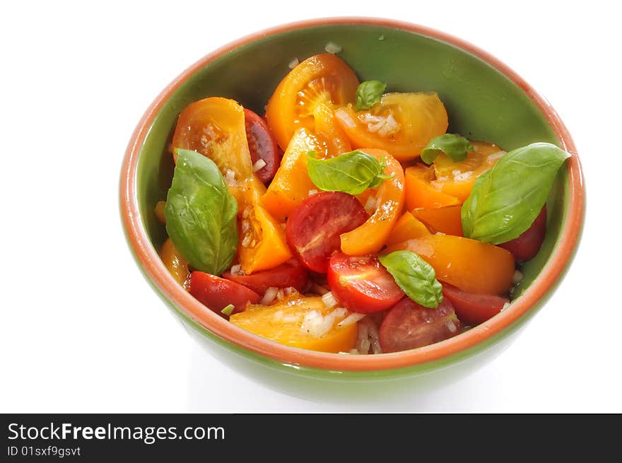 Colorful tomato salad