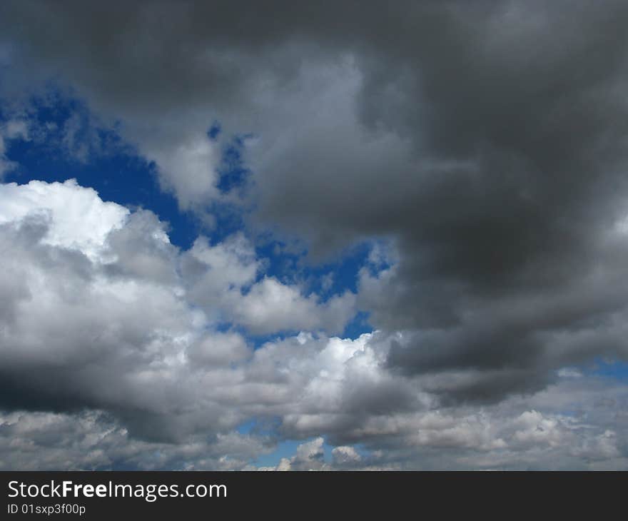 Picture of a sky with clouds