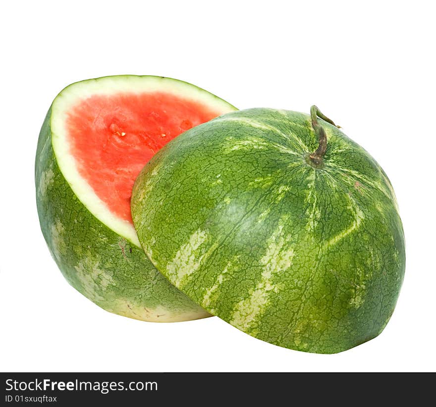 Halves of watermelon