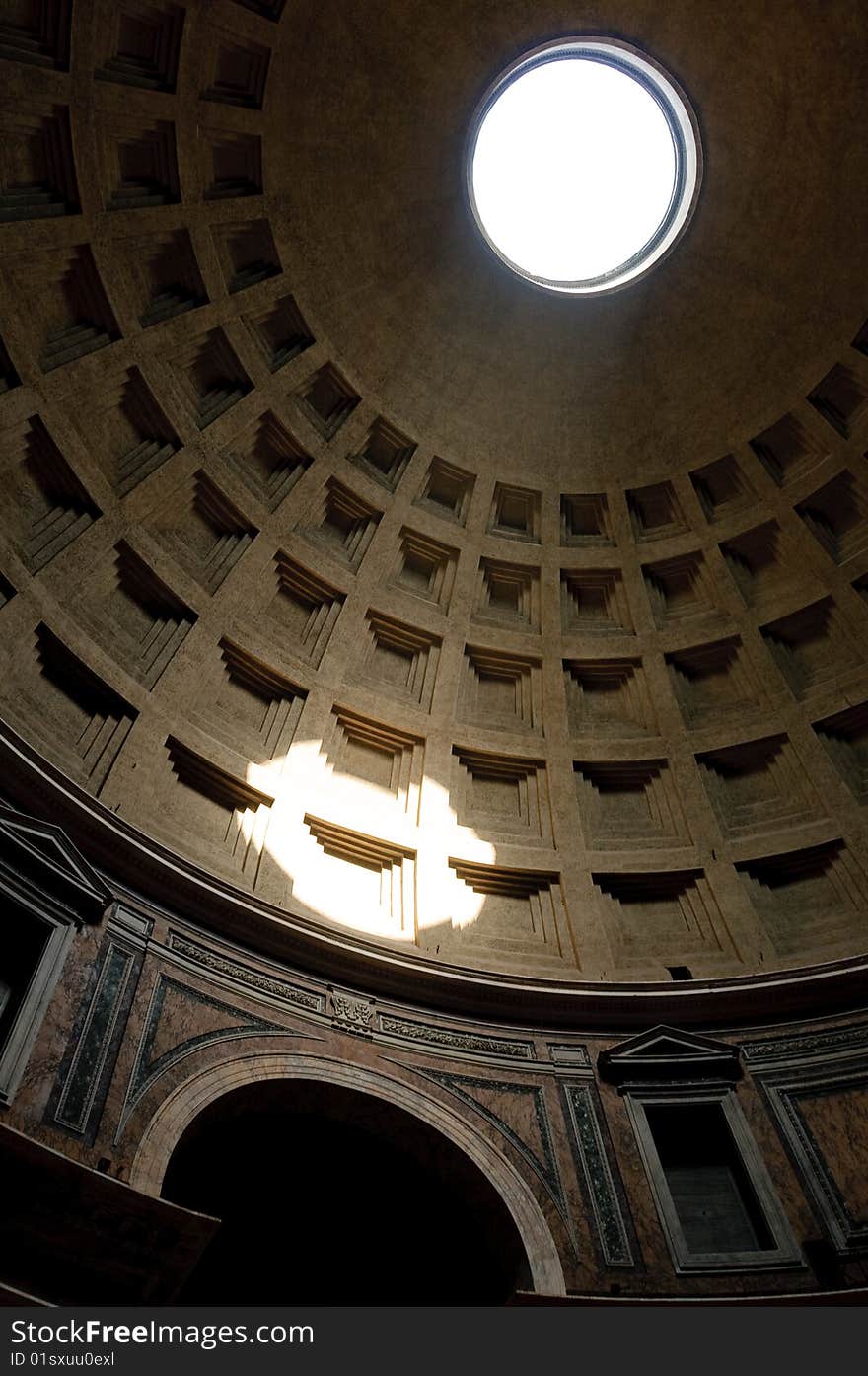 The dome of the Pantheon, Rome, Italy