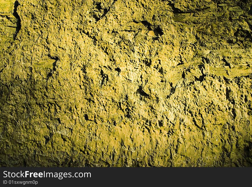 The wall covered with layer of a plaster. The wall covered with layer of a plaster