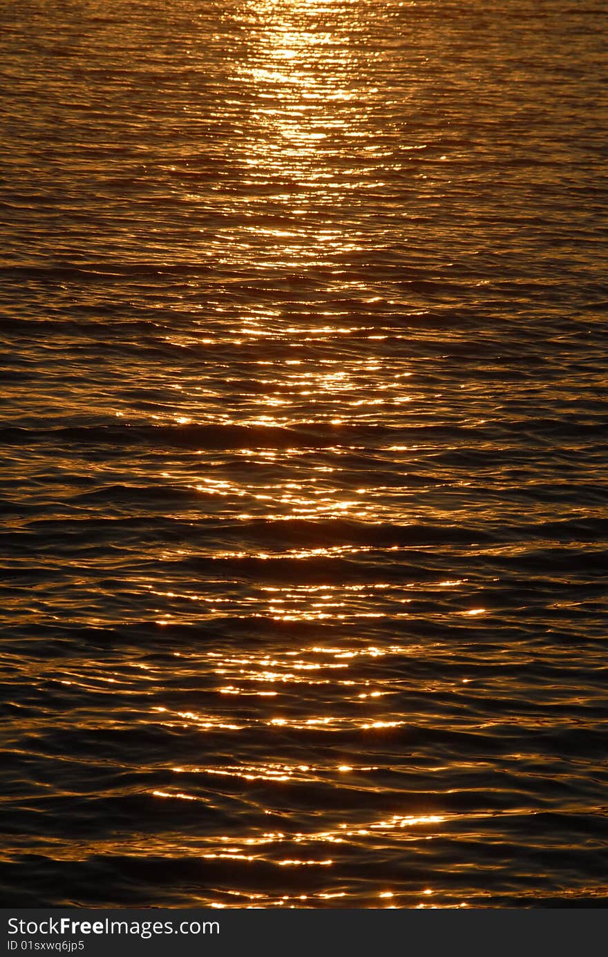 Sunset reflection at the bodrum coast