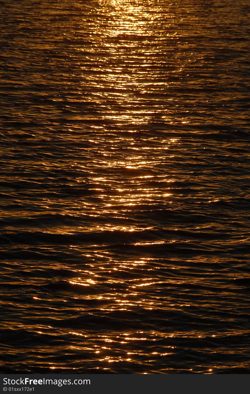 Sunset reflection at the bodrum coast