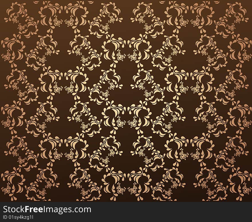 Decorative seamless floral ornament