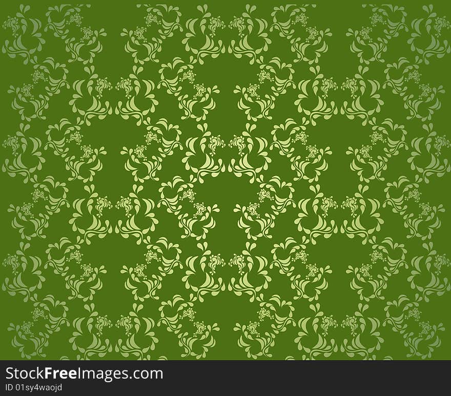 Decorative seamless floral ornament