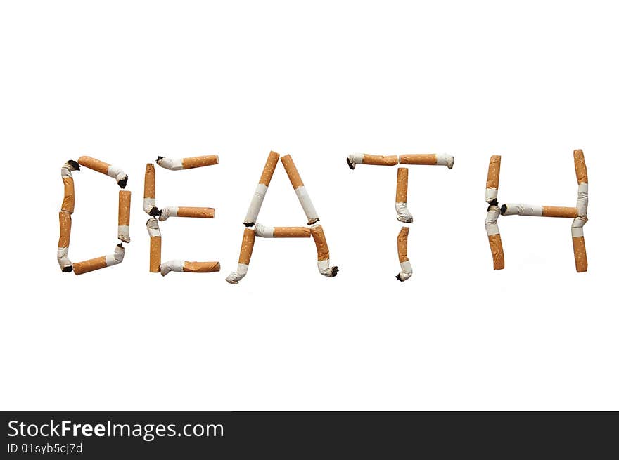 Word death from cigarette butt