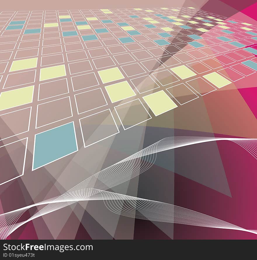 Mosaic color illustration design