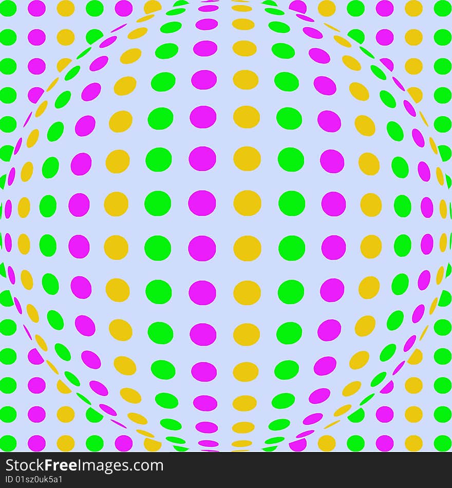 Sphere Shaped Polka Dot Pattern. Sphere Shaped Polka Dot Pattern