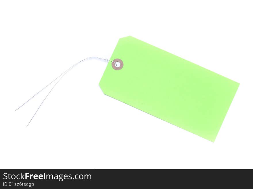 Green Tag and wire ties for marking product