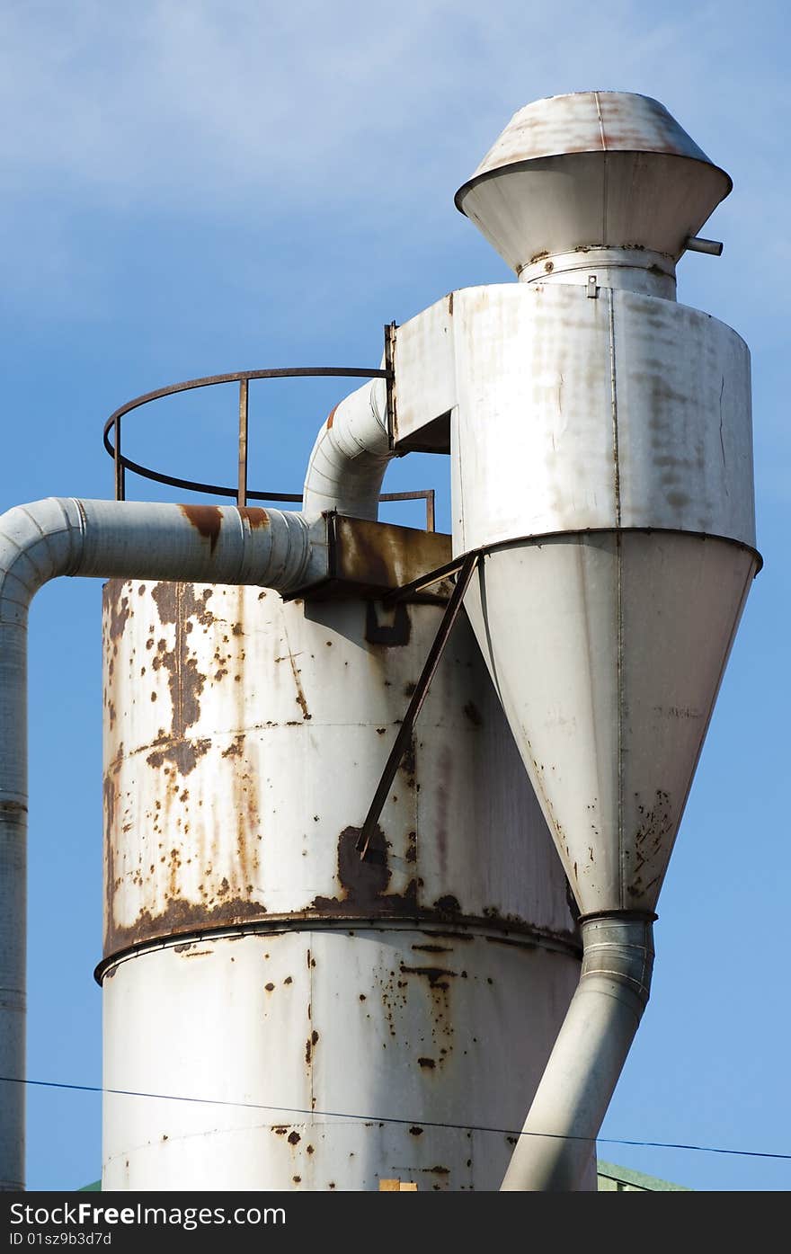 Picture of an industry landscape with great clouds and materials