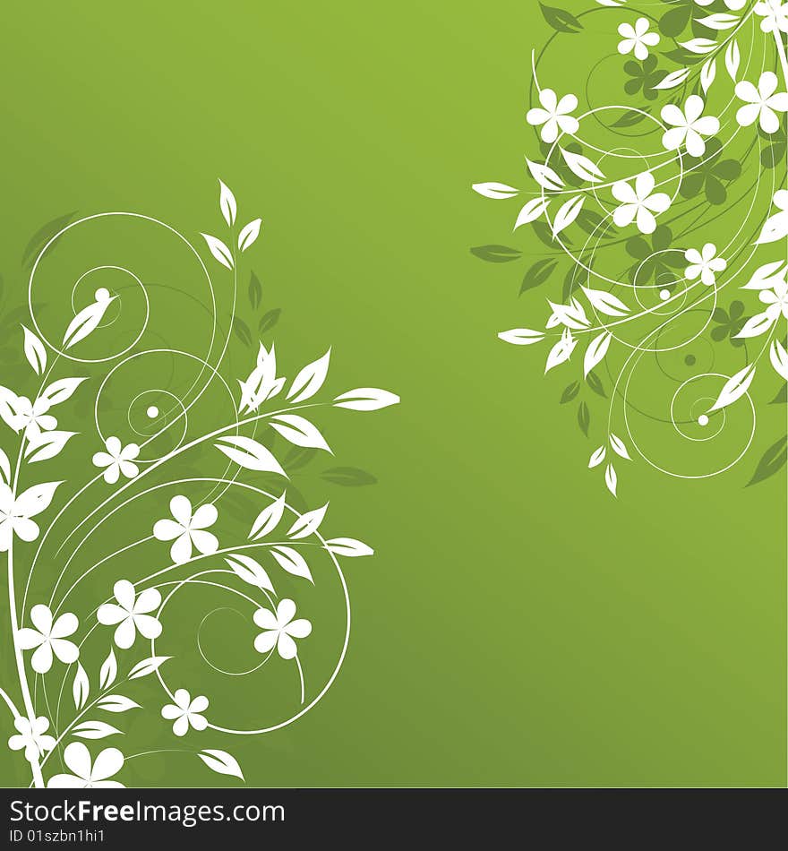 Abstract flowers background with place for your text