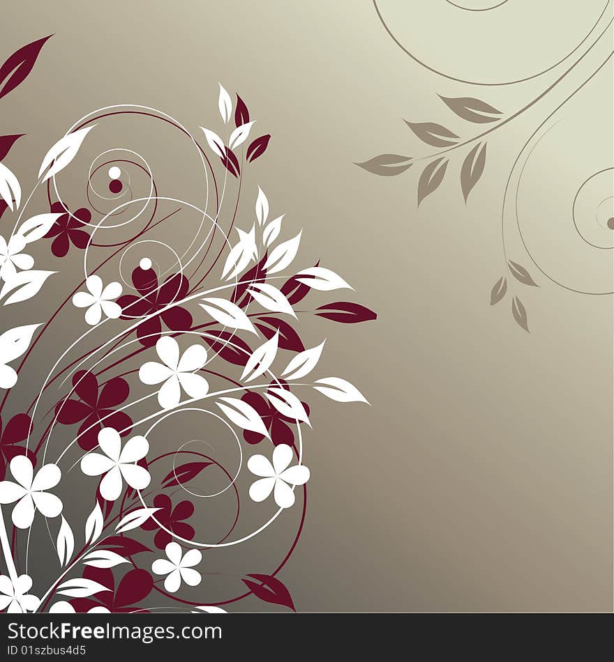 Abstract flowers background with place for your text