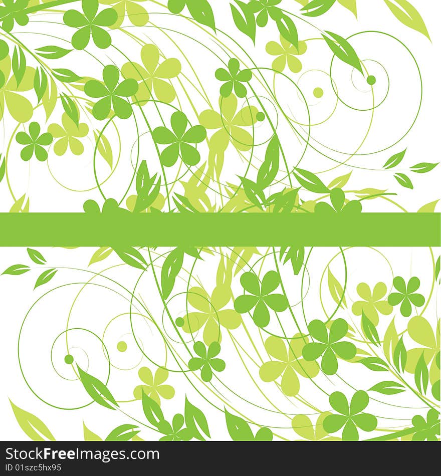 Abstract flowers background with place for your text