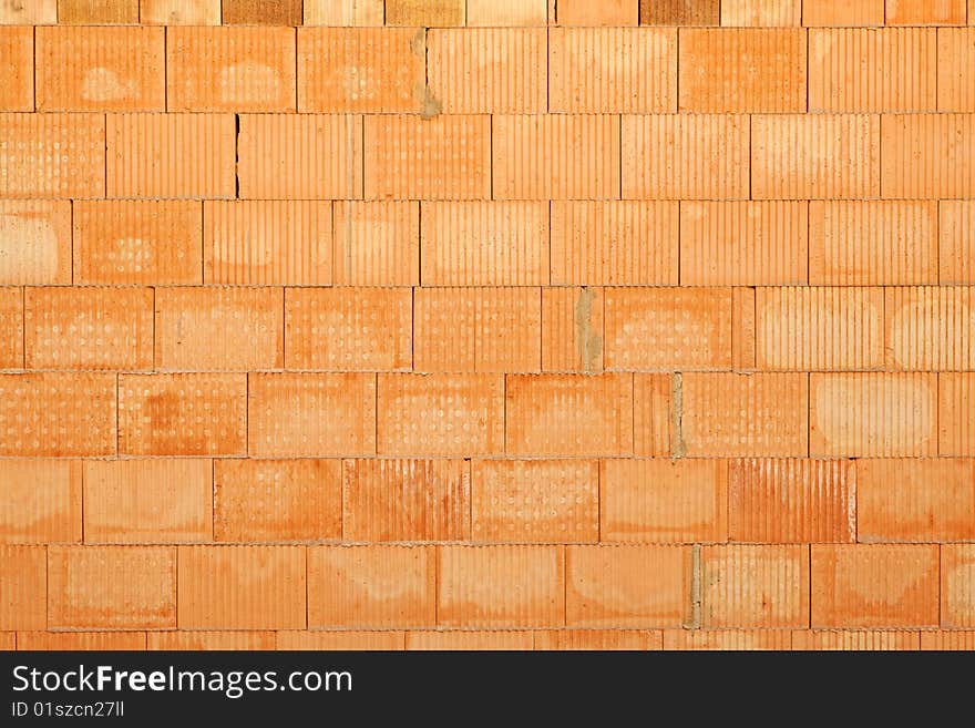 Image of new brick wall for background. Image of new brick wall for background.