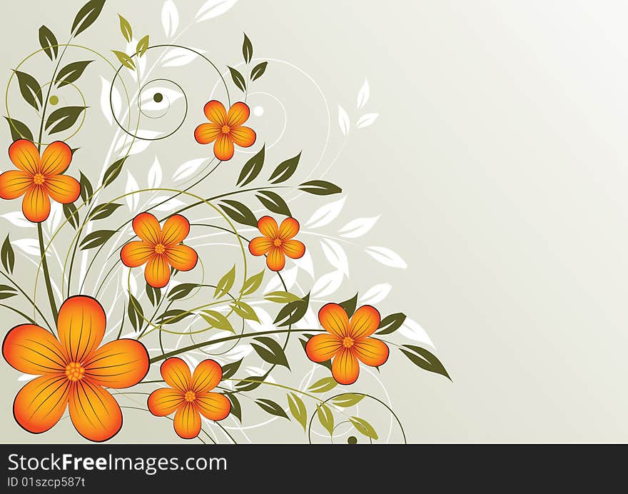 Abstract flowers background with place for your text