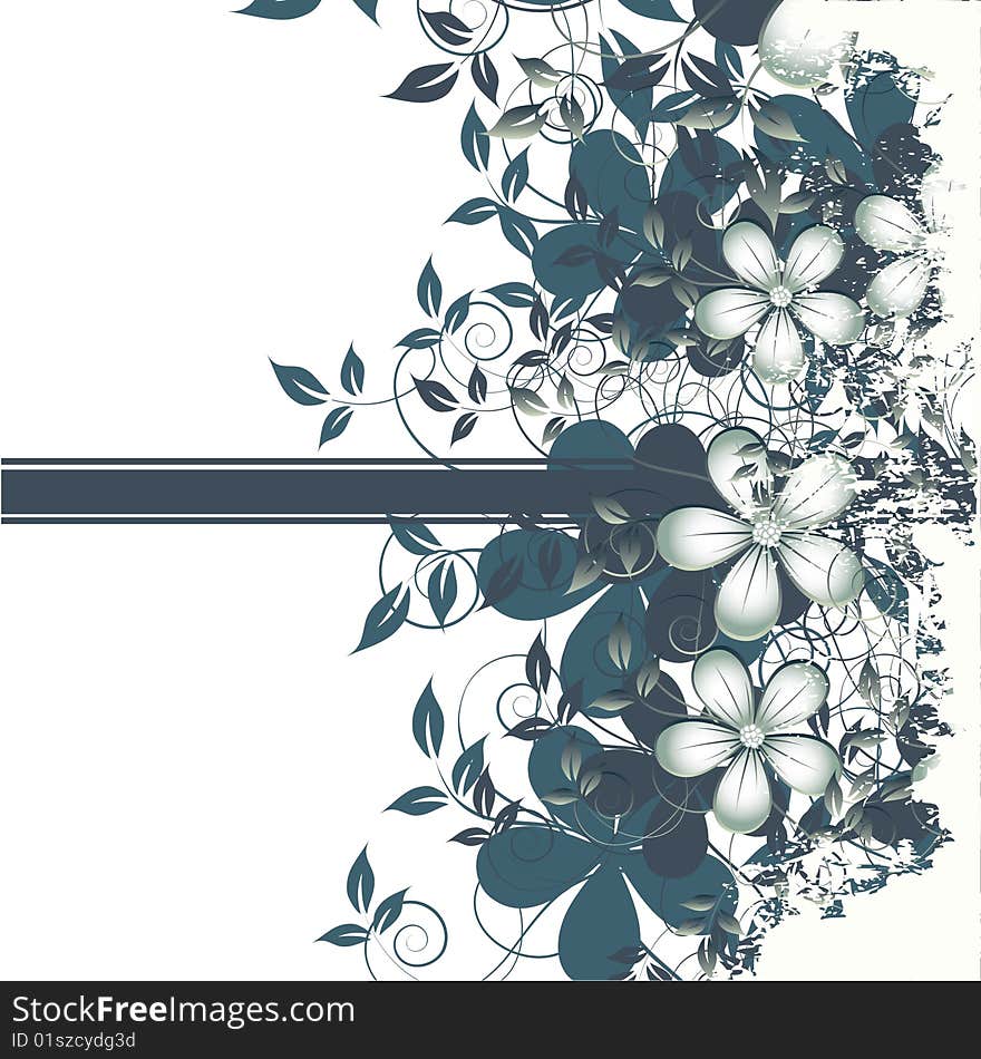 Abstract flowers background with place for your text