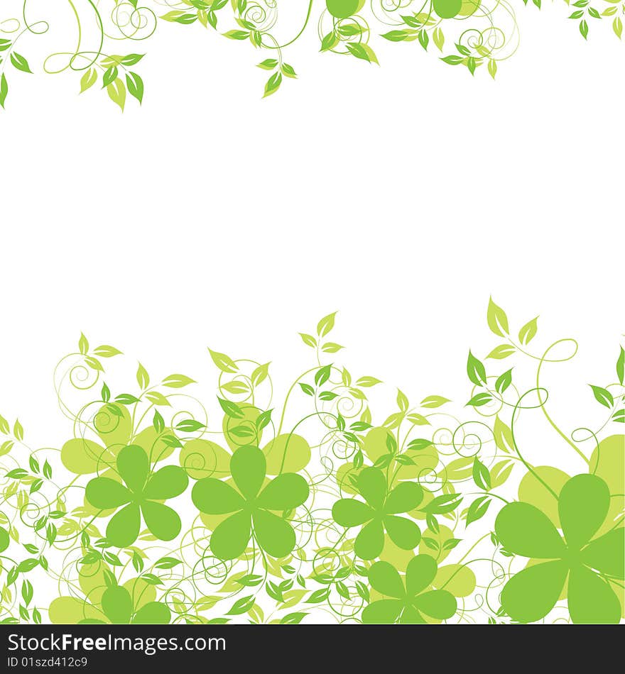 Abstract flowers background with place for your text