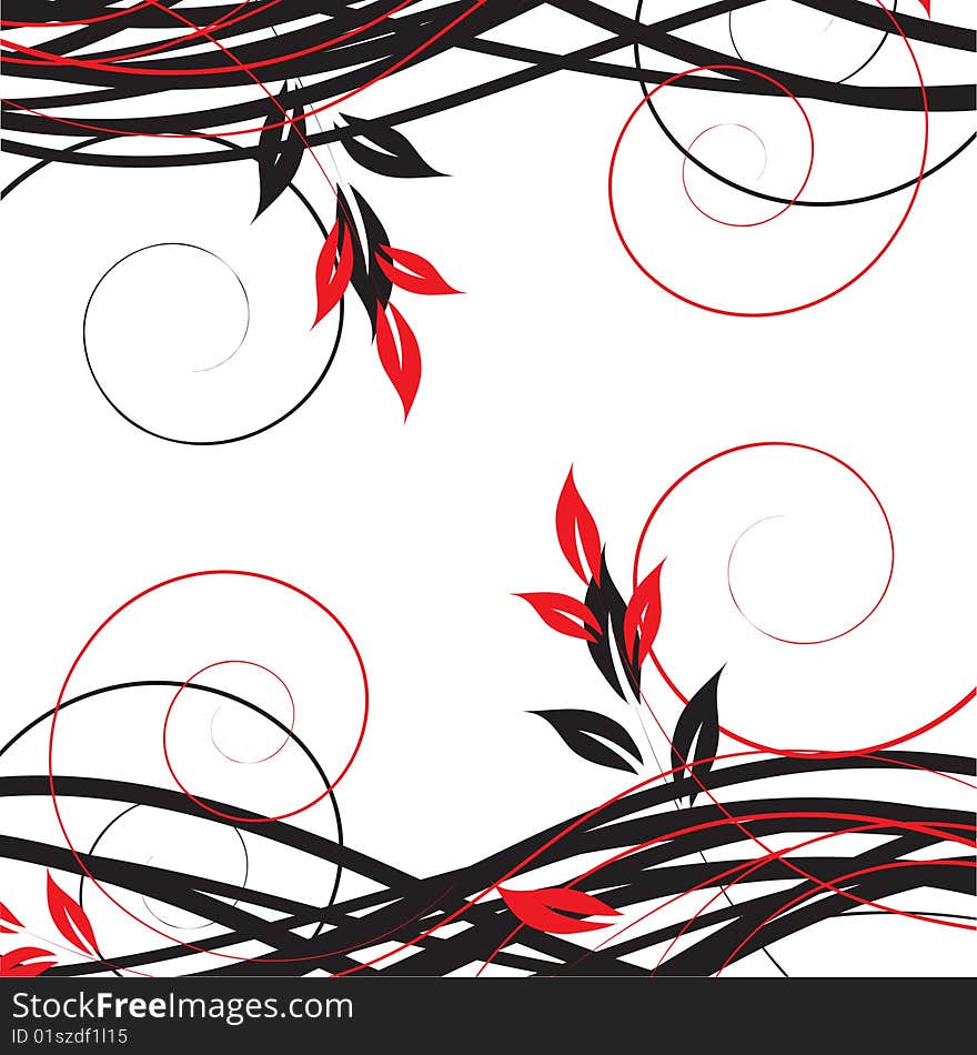 Abstract flowers background with place for your text