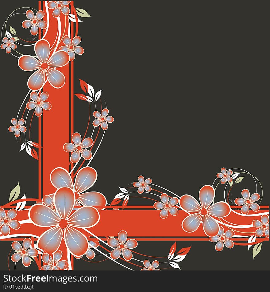 Nice flower grunge background. Vector illustration for your text