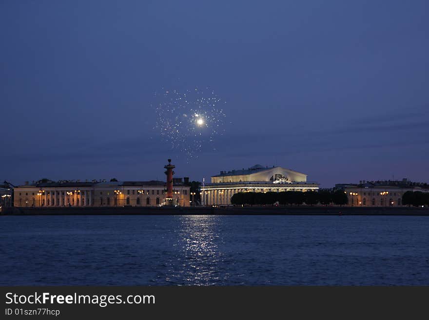 Fireworks Over Neva River