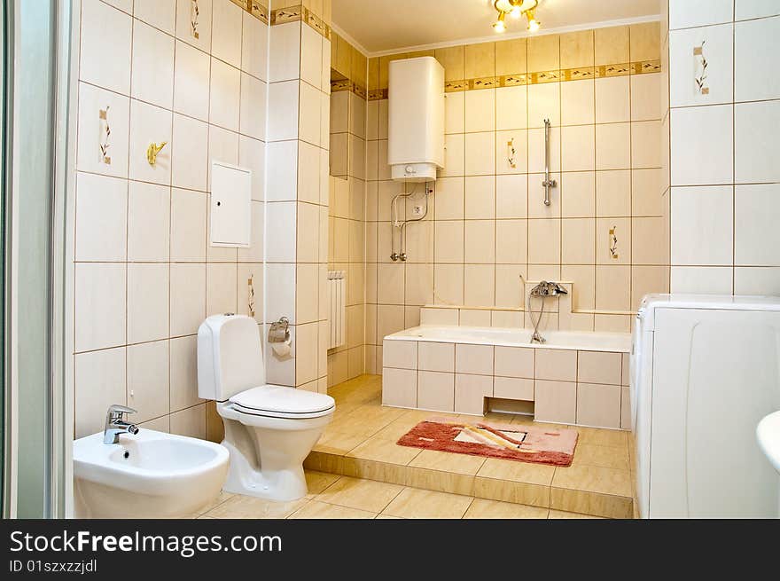 Interior of a luxury bathroom