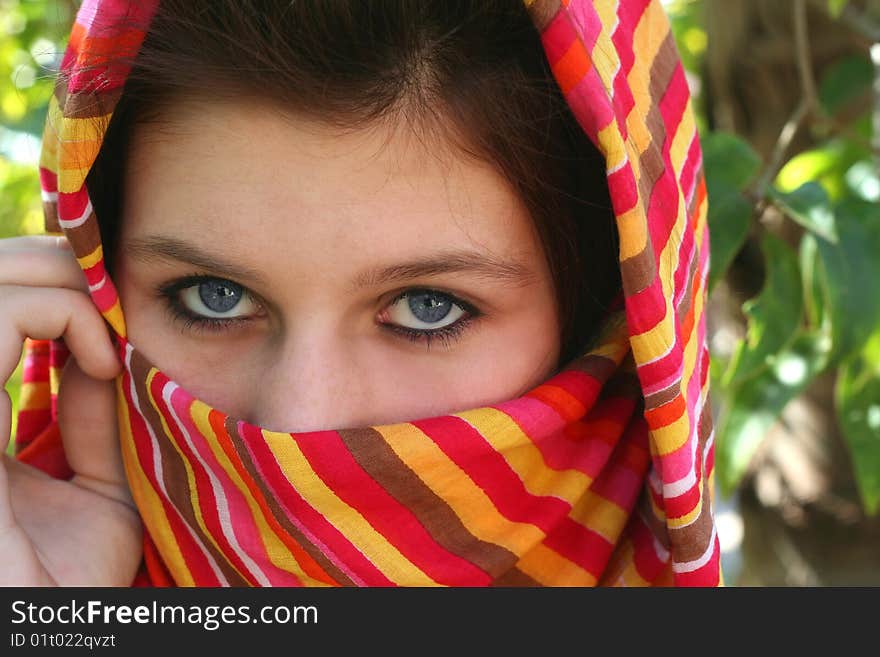 Young Girl With Blue Eyes