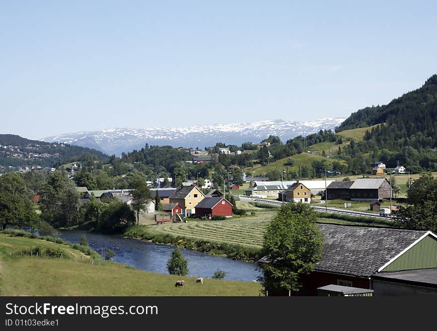 Village in the nature