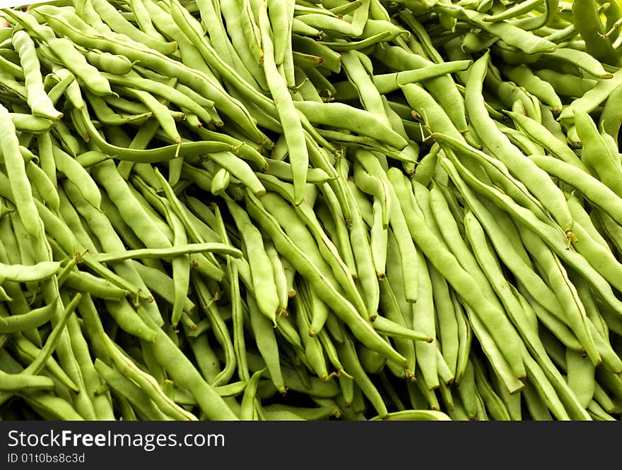 String beans on the Greek Market