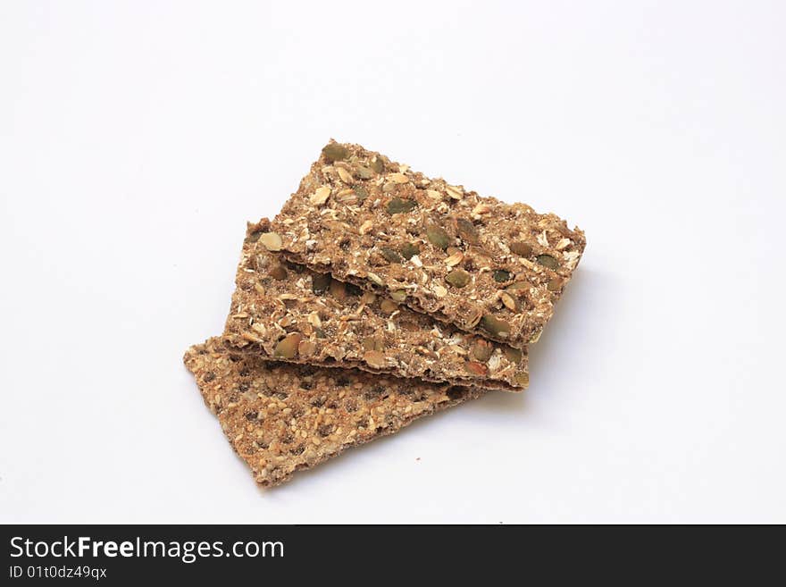 Three wholesome fibre crackers