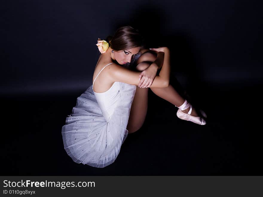 Ballerina in white tutu