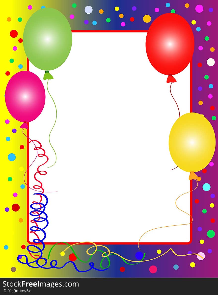 Party background with balloons