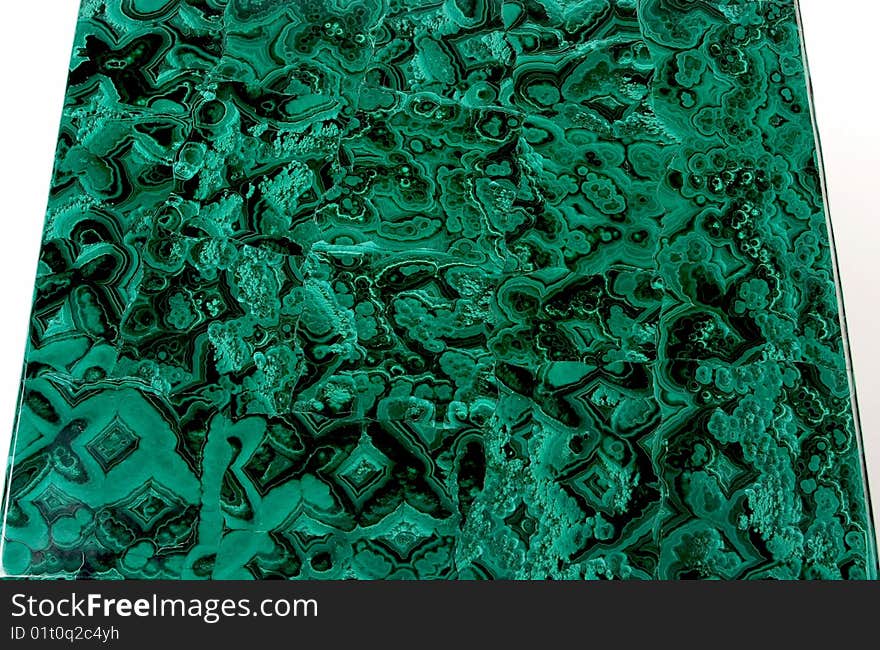 The sample of a surface of the polished malachite. The sample of a surface of the polished malachite