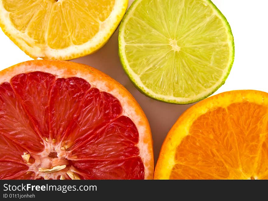 Citrus Fruits top view