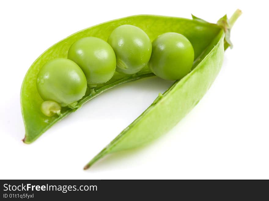 Peas isolated on a white .