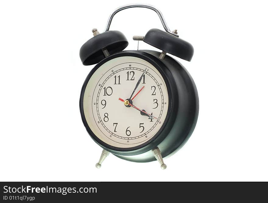 Retro style black alarm clock