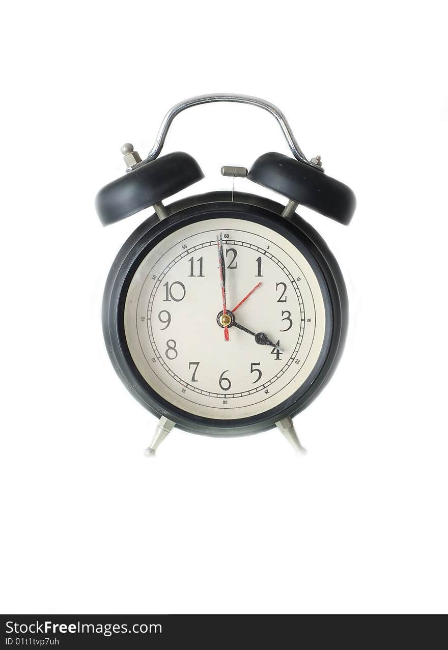 Retro style black alarm clock