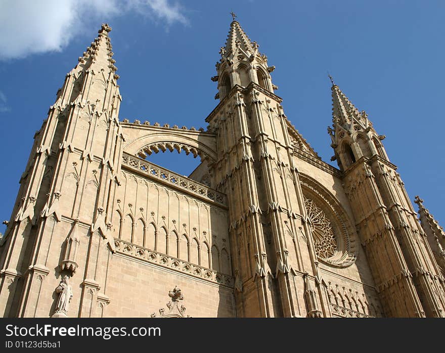 Cathedral in Palma de Mallorca, Spain. Cathedral in Palma de Mallorca, Spain