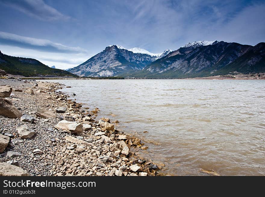 Mountain landscape of Banff National Park in Alberta, Canada