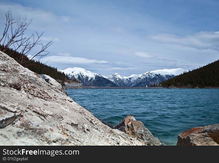 Mountain landscape of Banff National Park in Alberta, Canada