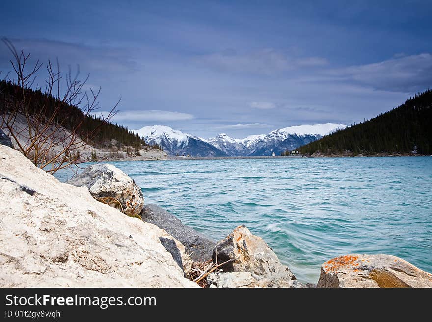 Mountain landscape of Banff National Park in Alberta, Canada