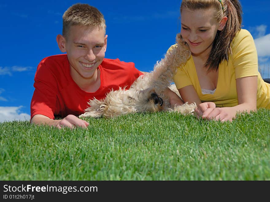 Wrestling dog