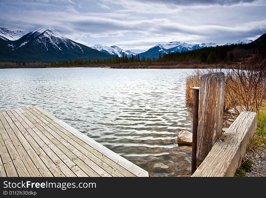 Mountain landscape of Banff National Park in Alberta, Canada