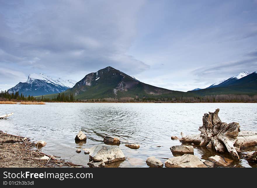 Mountain landscape of Banff National Park in Alberta, Canada