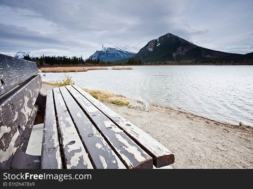 Mountain landscape of Banff National Park in Alberta, Canada