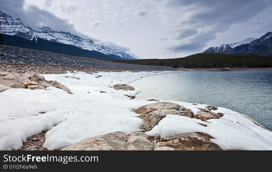 Mountain landscape of Banff National Park in Alberta, Canada